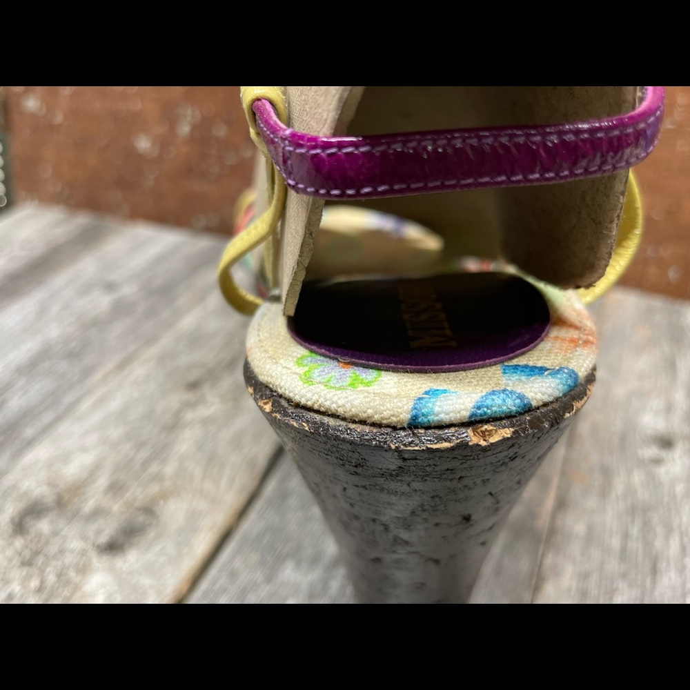 Missoni Authentic Multicolor Leather Platform San… - image 4